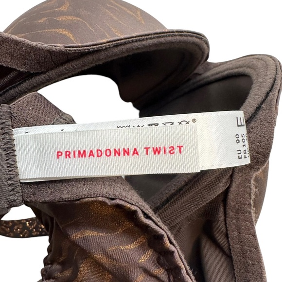 Prima Donna Twist | Penn Station Balcony Bra Brown Zebra Size 40E - Picture 10 of 11